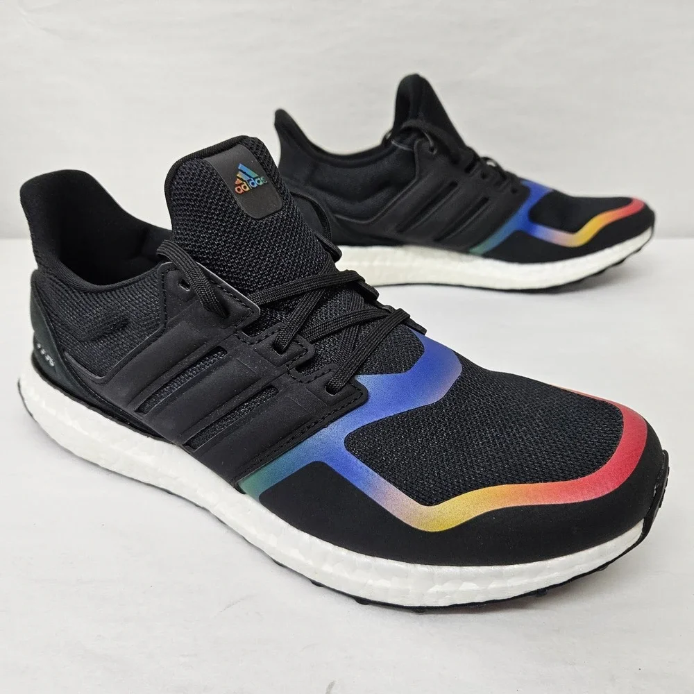 Adidas‎ Women's Ultraboost DNA Running Shoes FV7015 Black Rainbow Sz 10